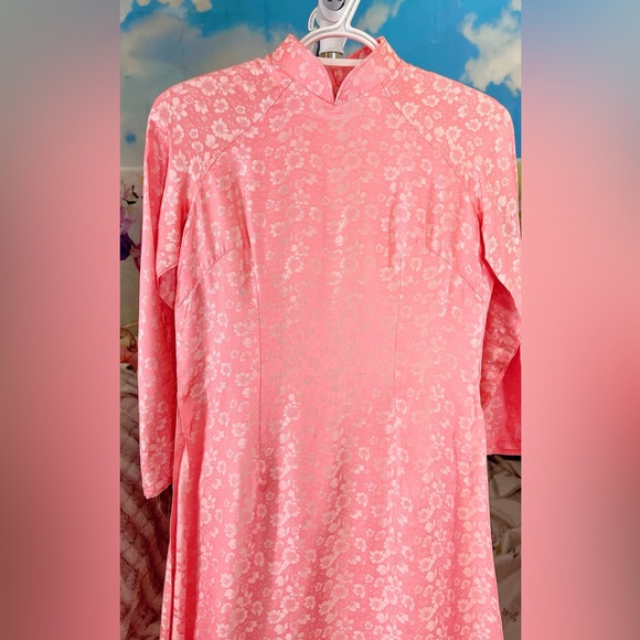 New Ao dai to tam Ha Dong, Vietnamese traditional long dress setl large 4 pink - Picture 1 of 4